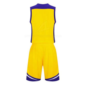 Ensemble d'uniformes de basket-ball respirants personnalisables pour adultes comprenant des maillots et des shorts pour les sports d'équipe - Product Image 3