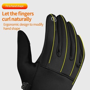 Guantes de Ciclismo Ligeros para Hombre, Antideslizantes, Transpirables, Finos, Cómodos, para Ciclismo, Senderismo, Deportes al Aire Libre, Neopreno/Cuero/Poliéster - Product Image 3