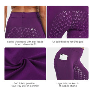 กางเกงขี่ม้าของผู้หญิงน้ำหนักเบาวัสดุทนทานดีไซน์ผ้าสแปนเด็กซ์/ ไนลอนระบายอากาศได้ดีเยี่ยม - Product Image 6