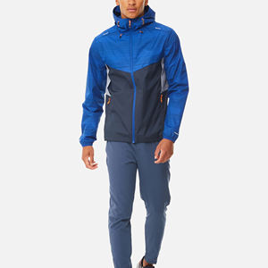 <b>Light</b> Blue Waterproof Windbreaker <b>Jacket</b> Blank Outdoor Waterproof Windbreaker for <b>Men</b> and Women Plus Size - Product Image 1