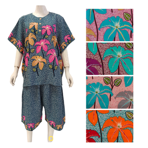 Conjunto de pijamas de rayón con estampado floral para mujer, suave y transpirable Elegante ropa de dormir de uso diario para el verano, precio al por mayor - Product Image 1