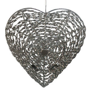 Nouvellement Design Fer Métal Suspendu Coeur Mur Ornement Décoratif Placage Argent pour La Maison et La Décoration De Noël À La Main En Vrac - Product Image 3