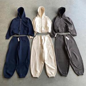 ชุดวอร์มผ้าฝ้าย100% ทรงแบ็กกี้สำหรับผู้ชายชุดวอร์มทรงบ็อกซี่ทรงหลวมใส่ได้ตามต้องการโลโก้ออกแบบเอง - Product Image 1