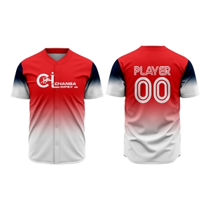 Maillots de baseball personnalisés par sublimation en gros, respirants, unisexes, uniformes d'équipe de haute qualité, séchage rapide, poches au col, pour adultes - Product Image 3