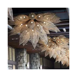 Lámpara colgante decorativa de bambú, iluminación de tonos, venta al por mayor vietnamita, precio de fabricante, Lámpara decorativa de bambú de mimbre de ratán
