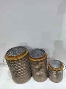 Lanterne en métal de conception de gravure de luxe pour la maison et la décoration de Noël nouvelle bougie en métal votive au prix de gros - Product Image 5