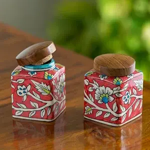 Pot en céramique classique pour une utilisation quotidienne en cuisine, pot en céramique pour stocker des collations, des fruits secs et des épices - Product Image 2