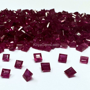 Loose vuông <span class=keywords><strong>Ruby</strong></span> đá tự nhiên hiệu chuẩn chứng nhận <span class=keywords><strong>Ruby</strong></span> đá Bán Buôn Đồ trang sức làm vuông <span class=keywords><strong>Ruby</strong></span> đá - Product Image 1