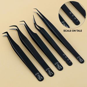 Pince à épiler professionnelle personnalisée pour extensions de cils en fibre, pointe nano, facile à utiliser, outil courbé à 45 et 90 degrés - Product Image 1