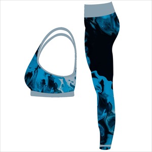 Long Sleeve <b>Waterproof</b> Breathable Seamless Yoga Set <b>Women</b> 2 Piece High Waist Crop Top <b>Leggings</b> Workout Sport Set - Product Image 3