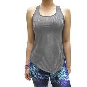 Camiseta sin mangas de LICRA marrón para mujer Top corto de moda con decoración de estampado transpirable Tela de punto de longitud corta de BD - Product Image 3