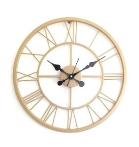 Reloj de pared de Metal dorado de lujo recién llegado anillo personalizado forma elegante reloj de pared decorativo para el hogar con exhibición de agujas - Product Image 5