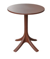 Ensemble table et chaises en plastique marron TM06/MN01 – Mobilier d'extérieur moderne et durable pour cour et parc – Étanche, écologique et portable