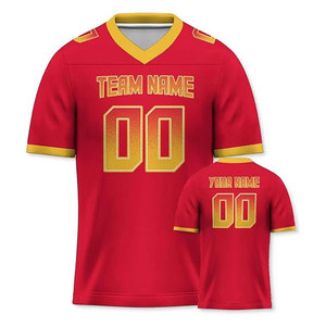 Maillot de football américain sur mesure, élégant, à manches courtes, antibactérien, fabriqué au Pakistan, 100% polyester, meilleur matériau, vêtements d'équipe - Product Image 1