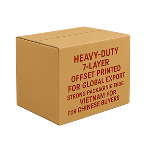 <b>Heavy</b>-<b>Duty</b> 7-Layer Offset Printed Corrugated Carton <b>Box</b> for Global Export Strong Packaging from Vietnam - Product Image 1
