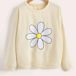 Fabricante de Pakistán, sudadera Vintage de algodón 100% de Color sólido para mujer de invierno, estampado DTG personalizado, secado rápido de alta calidad - Product Image 1