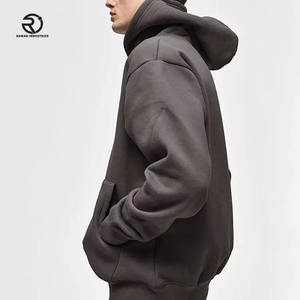 Sweat à capuche unisexe 100% coton de haute qualité pour hommes sweat à capuche épais pull sweat Logo personnalisé sweats à capuche vierges en éponge française - Product Image 3