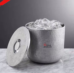 Enfriador de vino de acero inoxidable de metal de forma redonda con acabado dorado más vendido para restaurante y bar de hotel - Product Image 5