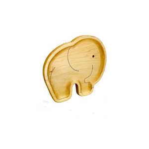 Ensemble d'assiettes en bois pour bébé, fabriquées à la main en bois d'acacia naturel, design contemporain écologique, forme irrégulière, assiettes multi-usages à vendre - Product Image 1