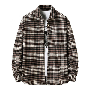 Men's Cotton Oversize Thick Flannel Plaid <b>Shirt</b> With <b>Pockets</b> Western Style Casual Flannel Jacket For Spring And Autumn Season - Product Image 5