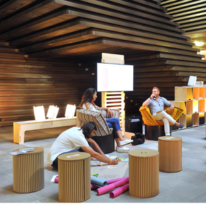 Lampada leggera per mobili moderni Made in italy realizzata in cartone riciclato ecologico per la casa e l'ufficio - Product Image 4