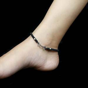 925 Silver Nazakat Bairagee Nazarbattu <b>Anklet</b> with 18K <b>Gold</b> Plating and Rhinestone Religious Style Zircon Jewelry for Gifts - Product Image 2