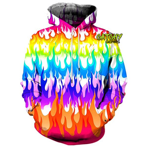 OEM personalizado 250Gsm lavado ácido Zip Hoodie algodón pesado Sun Faded Rhinestone recortado en forma cuadrada con serigrafía estilo Hip Hop - Product Image 2