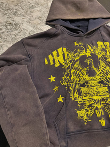 Sudadera con Capucha Personalizada con Cierre, Estilo Desgastado y Decolorado, Sudadera con Capucha Holgada para Hombre, Sudadera con Capucha Estilo Urbano con Lavado Ácido y Desgastado para Hombre - Product Image 5