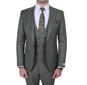 Homens ternos de 3 peças ternos de duas botões traje de inverno 2024 blazer masculino jaqueta de homem smoking ternos de casamento do noivo casaco de 2 peças