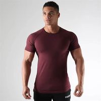 Vente en gros 2023 t-shirt de sport de gymnastique d'été impression personnalisée hommes Slimfit t-shirts uni blanc noir Muscle Fit t-shirt pour hommes