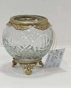 Bol de service en laiton et en verre pour la maison, l'hôtel et le restaurant pour les fruits, le chocolat et le bol de service - Product Image 2