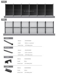 รั้วแผงเซลล์แสงอาทิตย์แนวตั้งแบบสองชั้นผลิตภัณฑ์พลังงานแสงอาทิตย์แบบใหม่ - Product Image 4