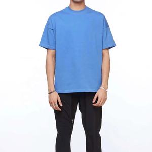 T-shirt surdimensionné vintage pour hommes personnalisé en gros pour le printemps été lourd 100% coton coupe ample et conception unie - Product Image 1