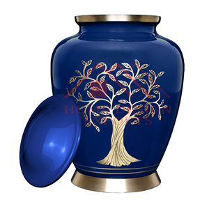 โถบูโลหะทำด้วยมือสำหรับผู้ใหญ่โถขี้เถ้าทำจากโลหะสีเขียว - Product Image 3