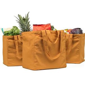 Sac fourre-tout en toile de coton vierge de haute qualité, réutilisable, pour les courses, avec logo imprimé personnalisé, vente en gros OEM - Product Image 1
