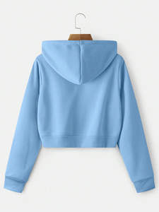 Women's Full <b>Zip</b> Hoodies Custom Front Printing 100% Cotton Fleece Anti-Pilling Wholesale OEM Service Winter Hooded Sweatshirt - Product Image 5