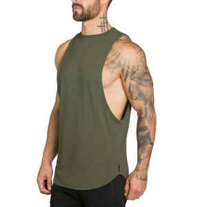 Chemise de gymnastique sans manches en coton unisexe Débardeur d'entraînement pour hommes Débardeurs Stringer de gymnastique pour hommes - Product Image 4