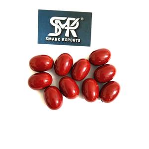 Cuentas de resina ovaladas de Borgoña hechas a mano, suministros artesanales de joyería con acabado liso para proyectos de bricolaje, pulseras con cuentas y fabricación de collares - Product Image 5