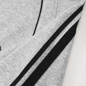 Sweat à capuche oversize gris personnalisé avec logo pour homme, sweat à capuche décontracté en molleton 100% coton pour unisexe - Product Image 4