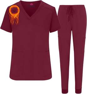 Venta al por mayor Custom Fit Medical Scrubs Set Premium Hospital Doctor Enfermera Uniforme Jogger Pantalones Top Unisex Suministro de alta calidad - Product Image 5