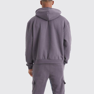 Survêtement vintage en coton délavé à l'acide pour femme, à capuche et zippé, style streetwear hip-hop, fabriqué sur mesure au Pakistan pour la saison printanière - Product Image 5