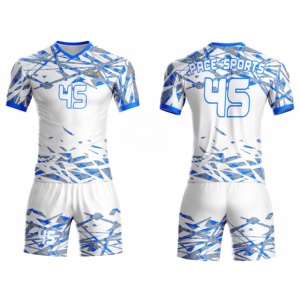 Maillots et shorts de football sublimés personnalisables 2023, design de l'équipe de France, respirants, séchage rapide, uniformes légers - Product Image 5