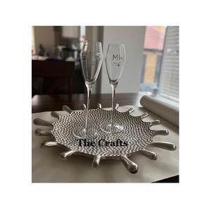 Plateau de service en aluminium de la plus grande qualité avec poignée design pour hôtel et restaurant Plateau de service décoratif - Product Image 4