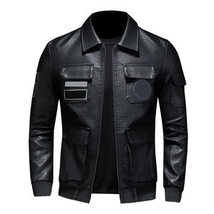 Chaquetas de Cuero PU para Hombre, Diseño 2025, OEM Personalizado, Gruesas para Invierno, Delgadas para Verano, Lavables, Largas con Capucha, Nuevas - Product Image 5