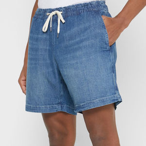 Promotion2025 Nouveau Style Hommes Sur Mesure Denim Shorts Vente Chaude Jogging Denim Shorts Poches Logos Motif Hommes Shorts - Product Image 1