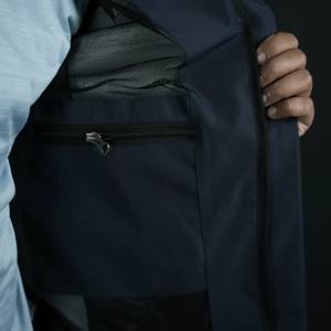 เสื้อแจ็กเก็ตกันน้ำกันลมกันน้ำคอตั้งมีซิปปิดโพลีเอสเตอร์ทรงหลวมสไตล์ - Product Image 4