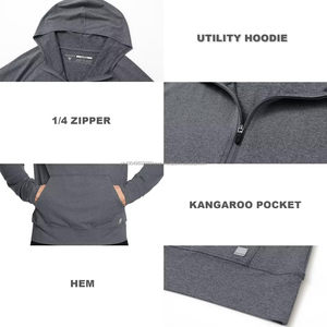 Sudadera con Capucha de Diseño Nuevo, Ligera, Elástica en 4 Direcciones, con Bolsillo y Media Cremallera para Hombre - Product Image 5