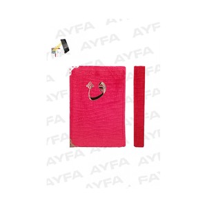 Medium Size Holy Quran 292 RED SEALED in a <b>VELVET</b> BOXED OUTER <b>BAG</b> with Red & Black Inner Paper 16.5x24cm - Product Image 4