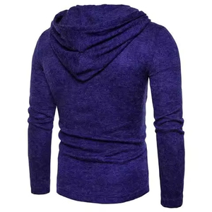 Sudadera con Capucha para Hombre de Alta Calidad, Manga Larga, Color Sólido, Bordado con Pedrería, 100% Algodón, Nueva Moda Otoño Invierno - Product Image 5