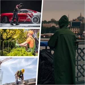 ชุดกันฝนแบบมีฮู้ด รุ่นเรนไรเดอร์ สำหรับผู้ชายและผู้หญิง กันน้ำ น้ำหนักเบา ระบายอากาศได้ดี กันลม แบบเต็มตัว - Product Image 6